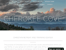 Tablet Screenshot of cherokeecove.org